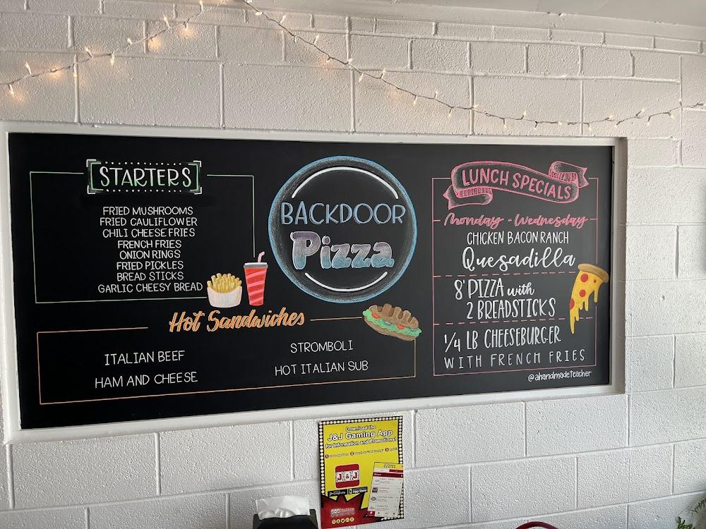 Backdoor Pizza & More PIZZA SIZES AND PRICES 2022